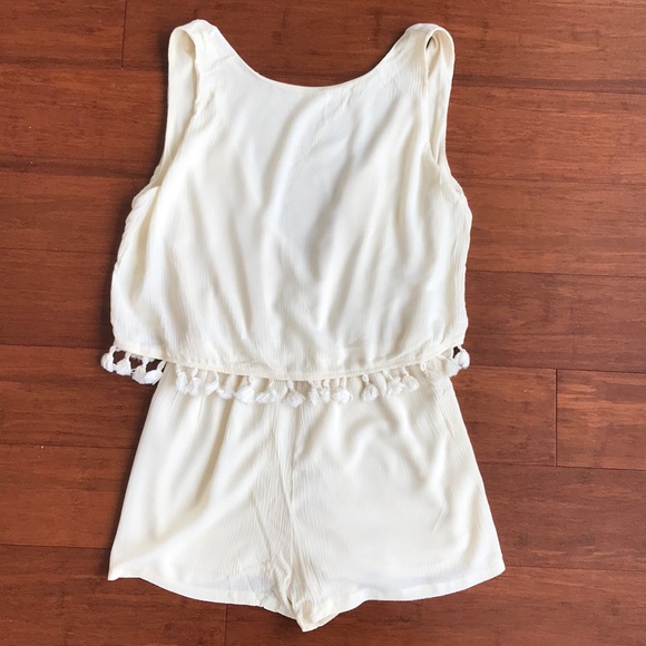 Forever 21 Dresses & Skirts - Boho cute white romper Forever 21
